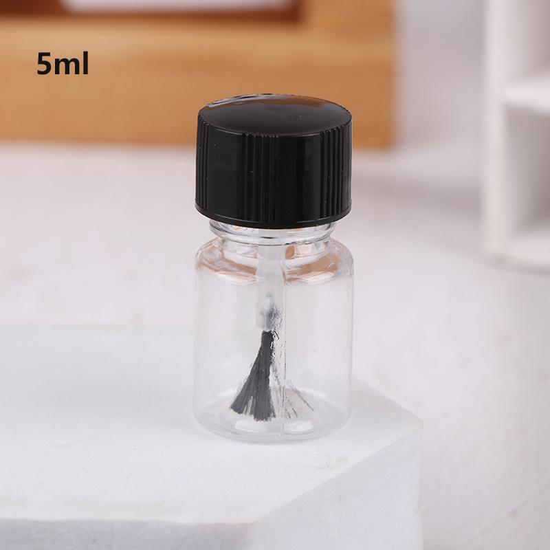 

5 мл Пластиковые флаконы для лака для ногтей Пустые косметические контейнеры Прозрачная жидкая пробная бутылка с кисточкой прозрачный