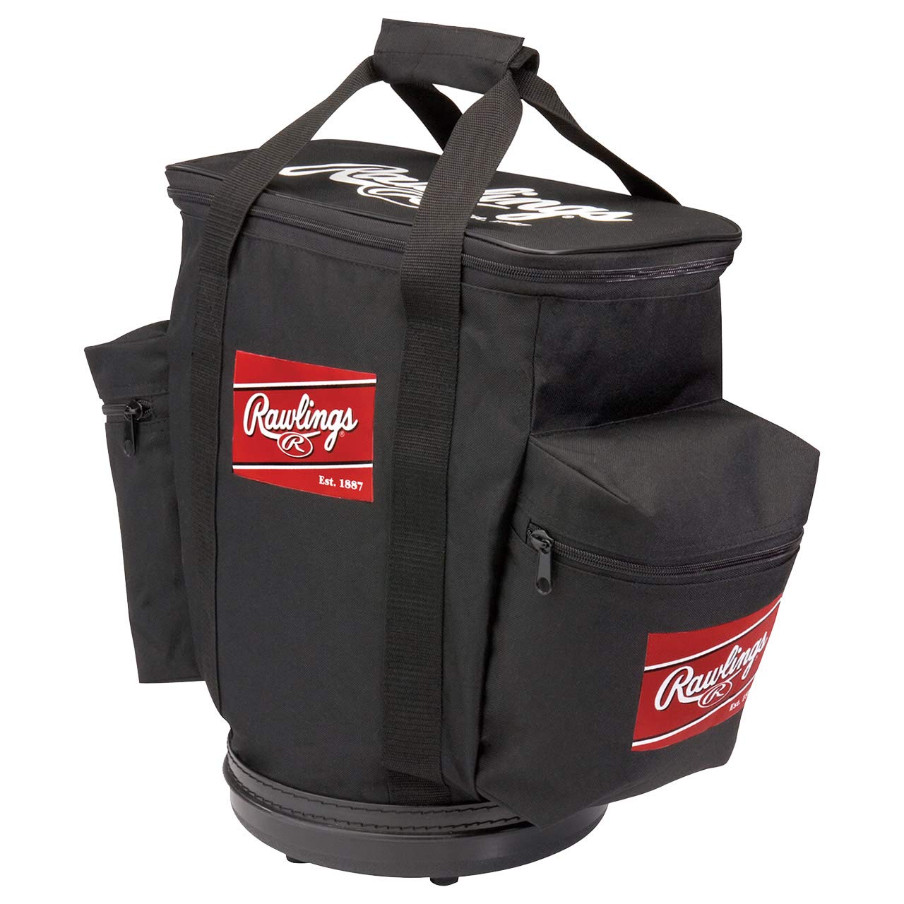 

Rawlings RBALLB Ball Holds 5 Size x 48 x Bag, Black, Dozen, 35.5 21.5cm чорний