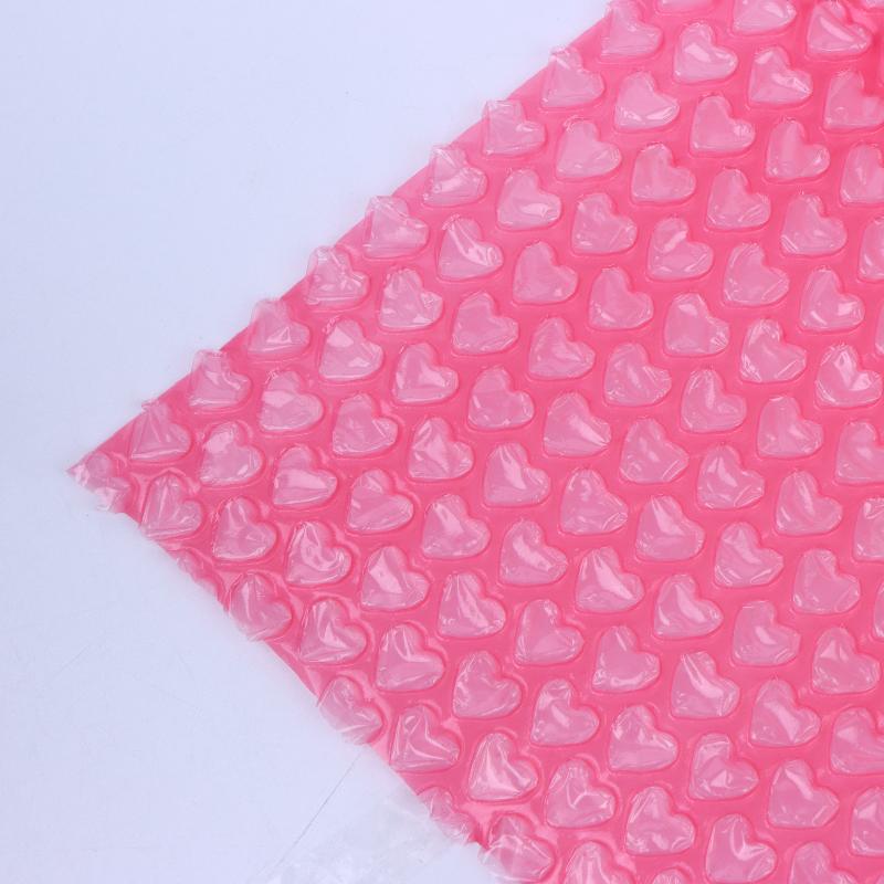 1 Rotolo 6M Rosa a Forma di Cuore Bolla Amore Ispessito Antiurto Fragile Pellicola Protettiva per Imballaggio