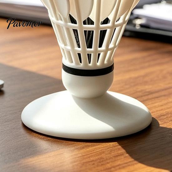 Gift for Badminton Players 3D Printed Pen Holder, Creative Shuttlecock Shape Desk Organizer Desktop Stationery Pencils Markers, Large Capacity