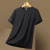 Cooles Schnelltrocknendes Herren Übergröße Sommer T-Shirt Eis Seide Kurzarm Einfarbig Sport Top Einfach Vielseitig
