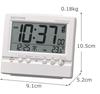 RHYTHM Alarm Clock with Temperature and x x 8RZ201SR03 Radio-Controlled Calendar, White, 9.1 10.5 5.2 cm,