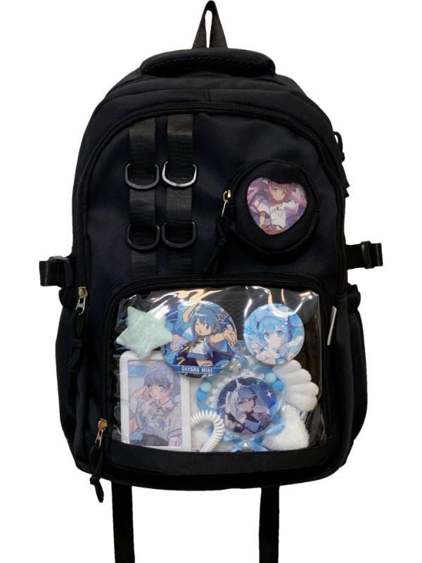 College Style Transparent Backpack With Nylon For School And College Students