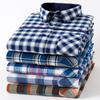 Spring, Autumn and Winter Flannel Shirt Long Sleeve Cotton Fashion Plaid Casual Soft Standard Fit Men's Shirt 5XL 6XL