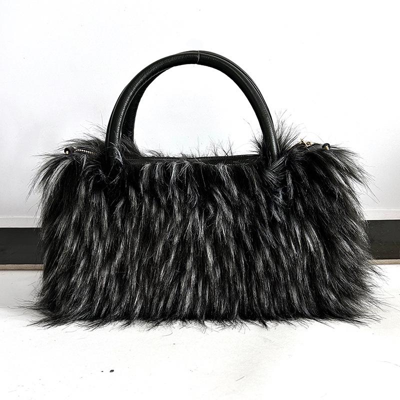2025 Fall/Winter Women's Plush Faux Fur Crossbody Shoulder Bag