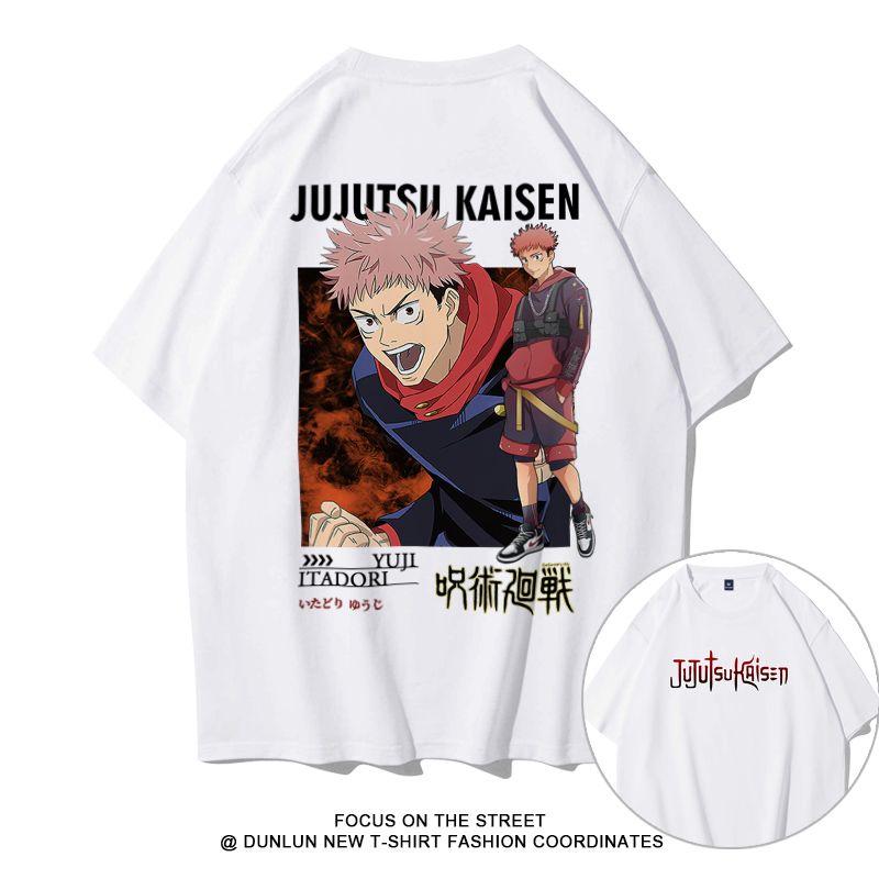 Spell Return Battle Short Sleeve T-Shirt Men's Five Knotts Youren Animation Clothes Summer Cotton Tide
