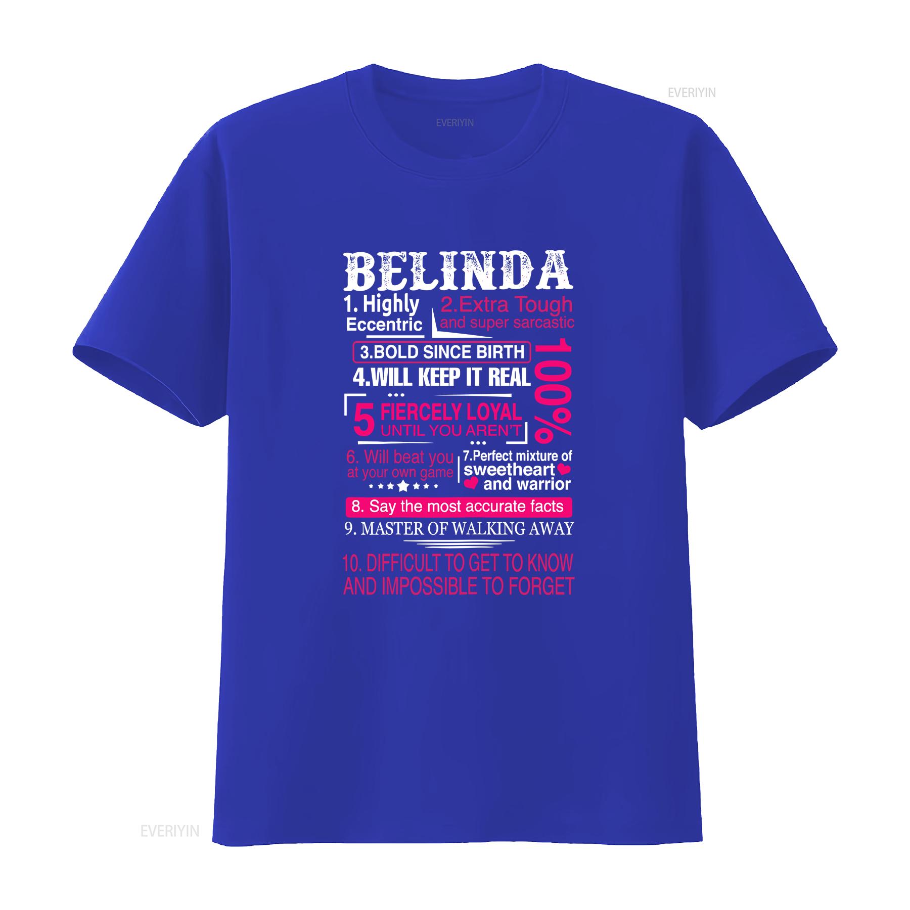 

Ten Facts About Women Name Is Belinda First T Shirt vintage Washed Casual streetwear Comfortable fashion Slightly homme Stylish S
