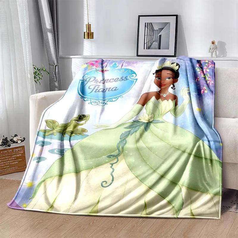 Soft Princess and The Frog Warm Blanket Fluffy Children and Adults Sofa Plush Bedspread Throw Blanket for Sofa Bed