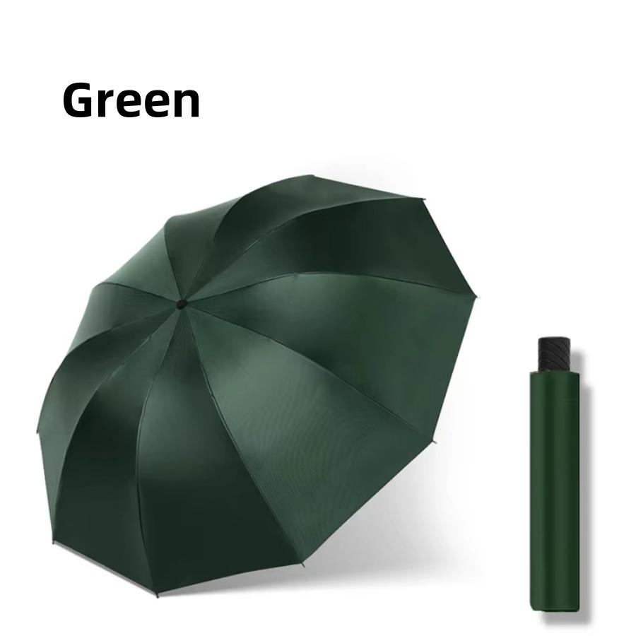 115cm/45.28inch Fashion Simple Umbrella Strong Windproof All Weather Umbrella Large Size 10 Bone Men's Business Umbrella