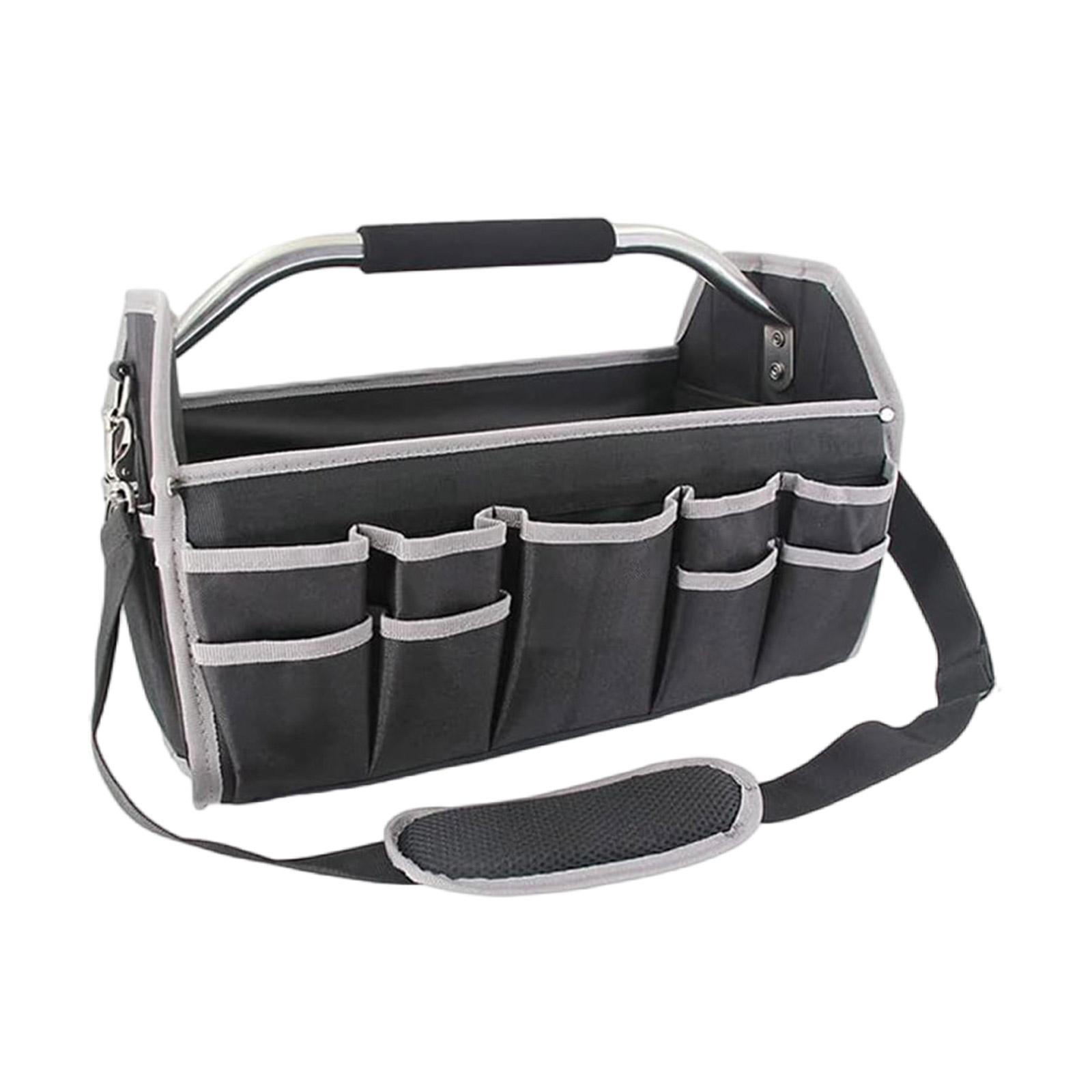 

Сверхпрочная сумка для инструментов 16 дюймов, регулируемый плечевой ремень для Дня отца, папы, мужчин, механика, подарок, ящик для инструментов, органайзер для хранения