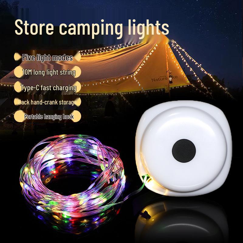 Rechargeable LED Camping Light Strip with Ultra-Long Battery for Outdoor Tents and Awnings