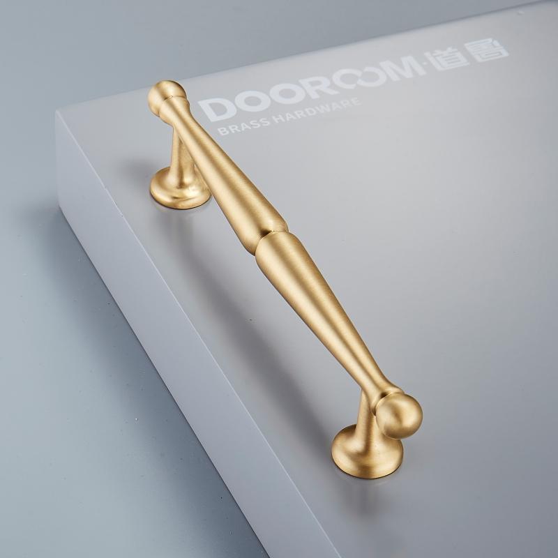 Dooroom Brass Furniture Handles Wardrobe Dresser Cupboard Cabinet Drawer Knob Black Bronze Gold American Pastoral European Pull