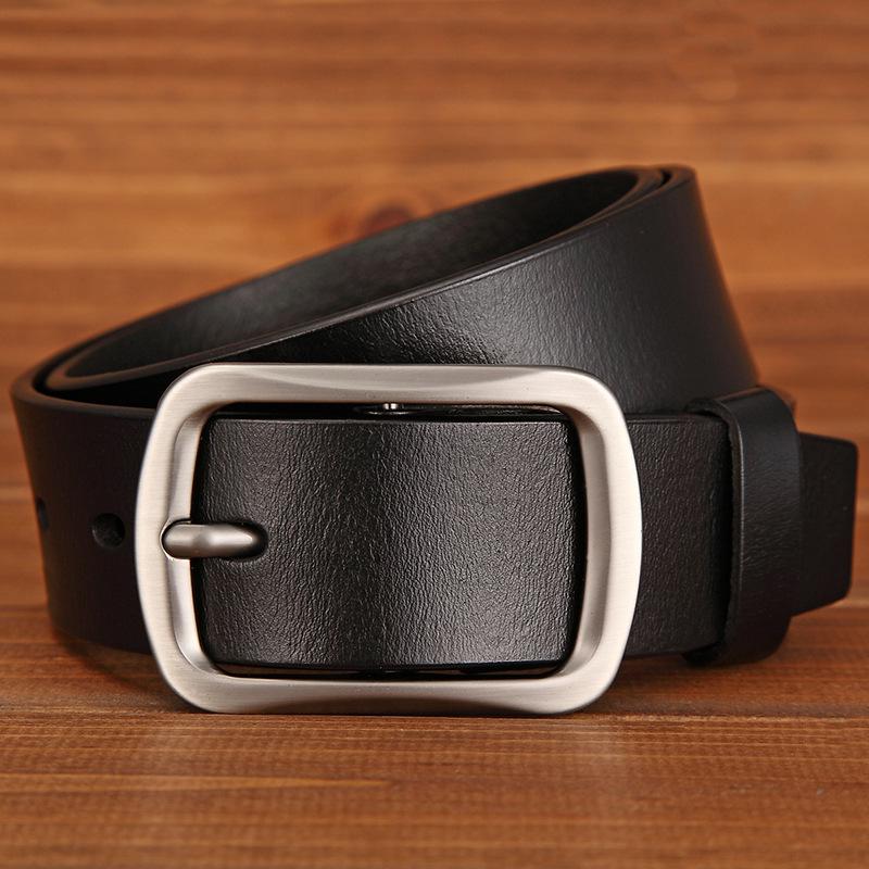 Belt Men'S Leather Pin Buckle Belt Men'S Cowhide Casual Retro Belt