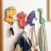 4Pcs Stable Structure Dinosaur Wall Hooks Cartoon Wall Decor Hooks  Bedroom Storage