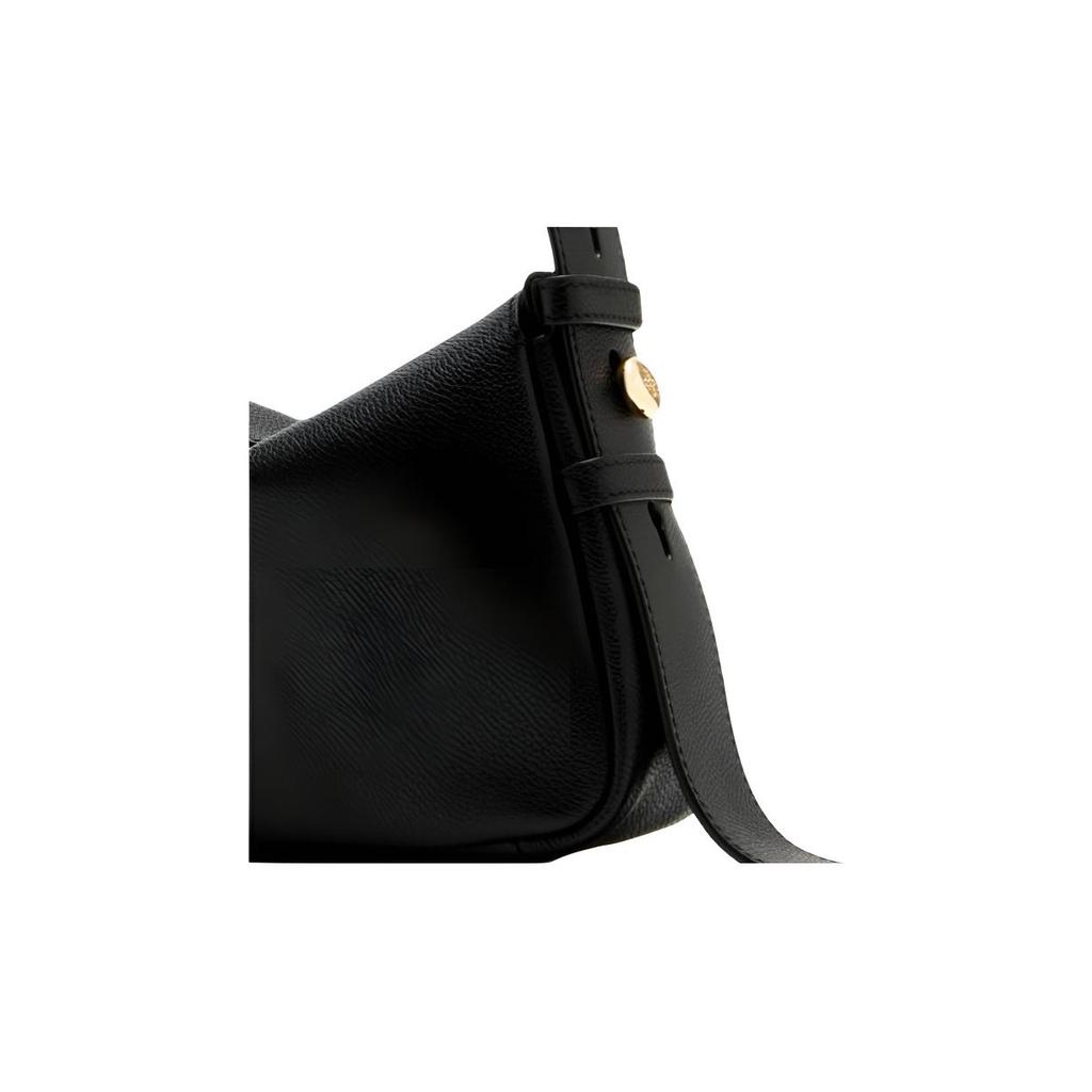 Tory Burch Romy Classic Logo Leather Shoulder Bag Small Women shoulder bag Black 176674-001