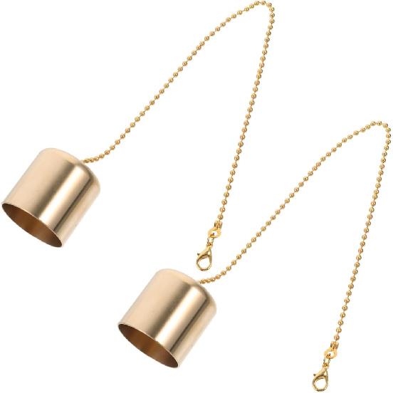 Zerodeko 2pcs Brass Lampshade Oil Lamp Snuffer Putting Out Extinguish Cap Tiki Torch Replacement Snuffer Flame Snuffer Wick Snuffer Safely Torch Head