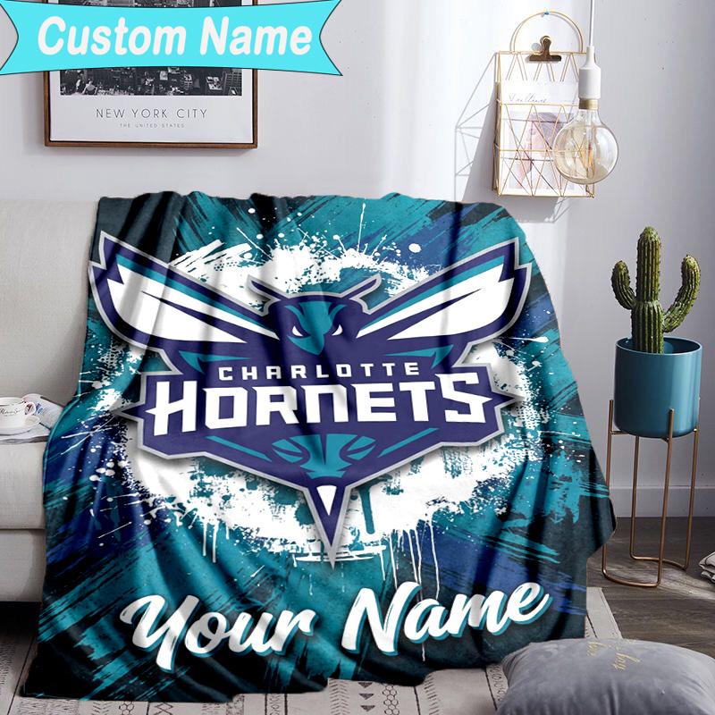 Custom Name Blanket Charlotte Logo Art Blanket Bedding Blanket for Travel, Camping, Living Rooms, Offices, Sofas, Fan Christmas gift