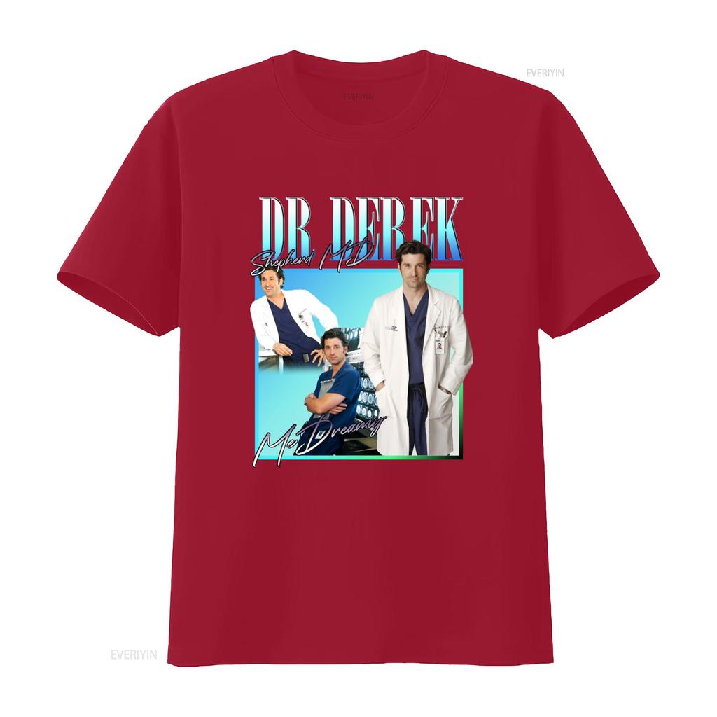 Dr Derek Shepherd T Shirt for Greys Anatomy Fans Grey Sloan Memorial Design Perfect Medical Drama Lovers Vintage Washed