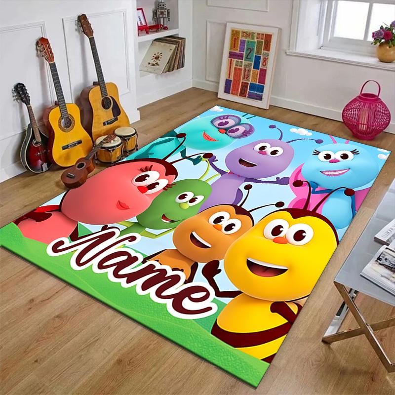 Custom BichiKIDS Mat Personalized Name, Polyester Washable Indoor Entryway Rug, Gift for Christmas, Easter, Thanksgiving Day