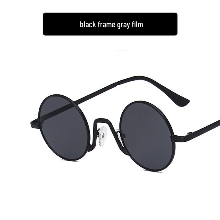 Women's 2022 Retro Korean Style Metal Round Sunglasses - Small Face, Internet Celebrity Fashion