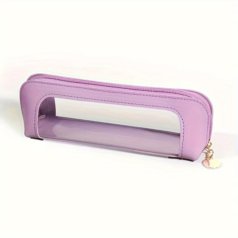 Portable Travel Makeup Bag, Cosmetic Pen & Travel Brush Organizer, Cosmetics, Skincare Storage bag, Transparent Window And Zipper Closure