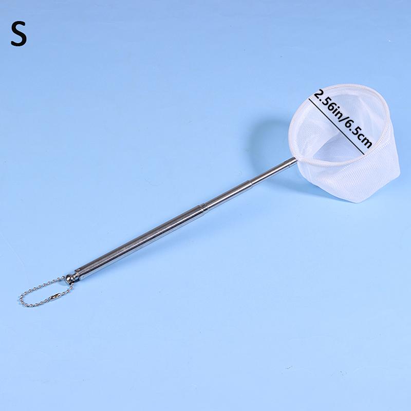 NEW 1pc AquariumFish Fishing Net Stainless Steel Retractable Small Shrimp Fishing Nets Fish Shrimp Tank Aquarium Accessories