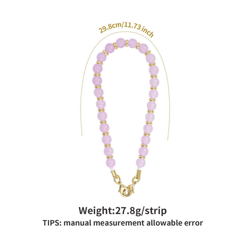 High-End Men's & Women's Fashion Cat's Eye Stone Beaded Phone Chain Lanyard