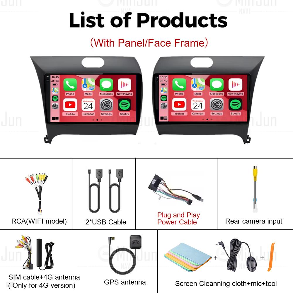 9Inch Android 14 Carplay Auto For KIA K3 CERATO FORTE 3 YD Tuner RHD 2013 2014 2015 Car Radio GPS Multimedia Player DSP Stereo