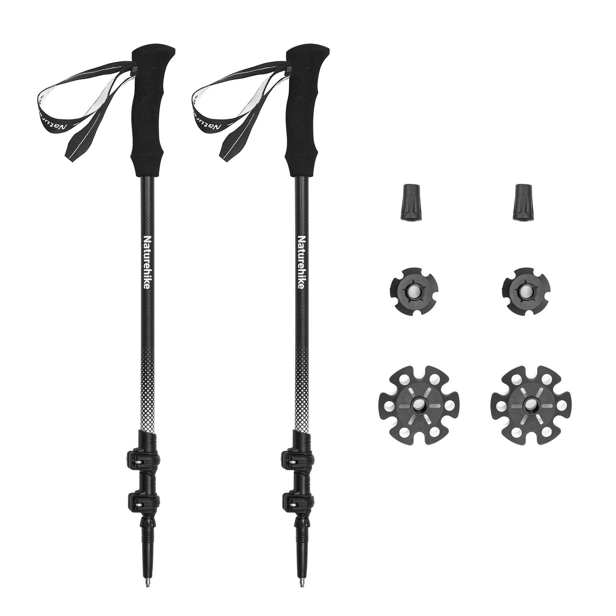 

Официальный магазин Naturehike Трекинговые палки из карбона 169 г Набор из 2 палок для скалолазания Регулируемая сверхлегкая унисекс-трость для ходьбы с аксессуарами