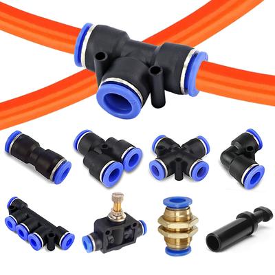 20/50/100 ADET Pnömatik Bağlantı Elemanları Hızlı Bağlantı Hava Hortumu Tüp Bağlantı Elemanları Plastik PU PY 4mm 6mm 8mm 10mm 12mm İtmeli Takmalı