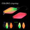 5pcs Glow Spinner Baits Rhombus Spoon Lures Double Side Painting Copper Spoon Fishing Lures Fishing Tackle