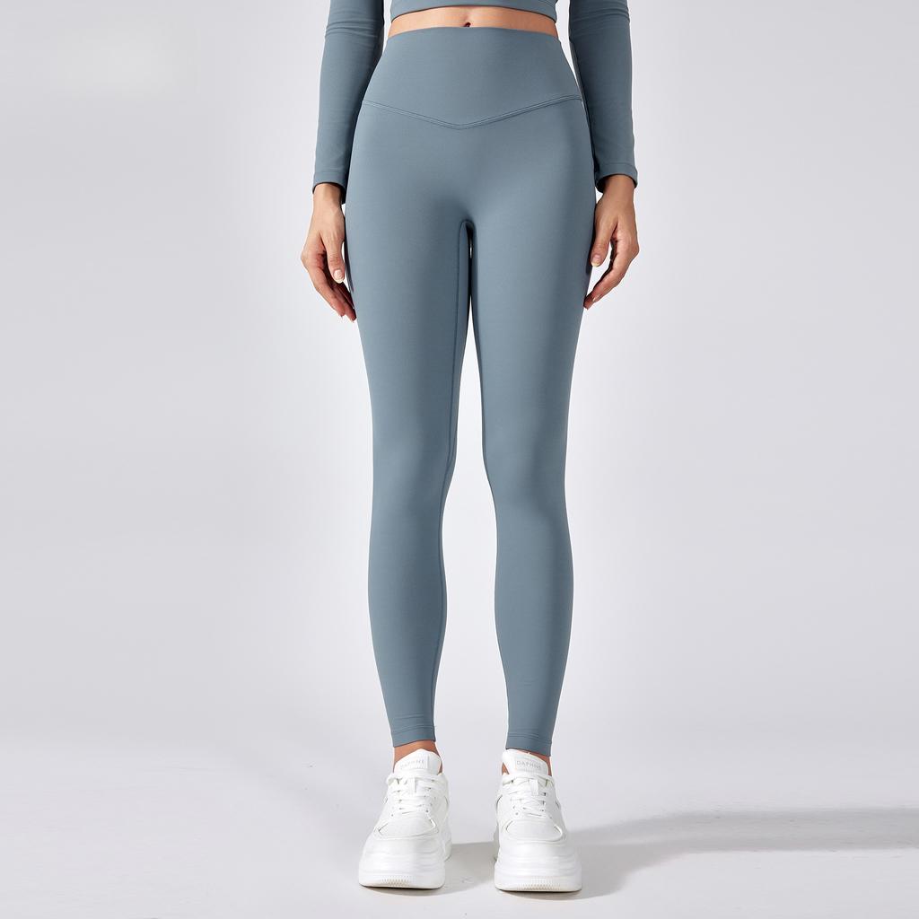 Pilates Yoga Pants for Women with Naked Feeling High Waist Hip Lifting Belly Tightening Exercise Pants for Women Wearing Jogging Sports Pants