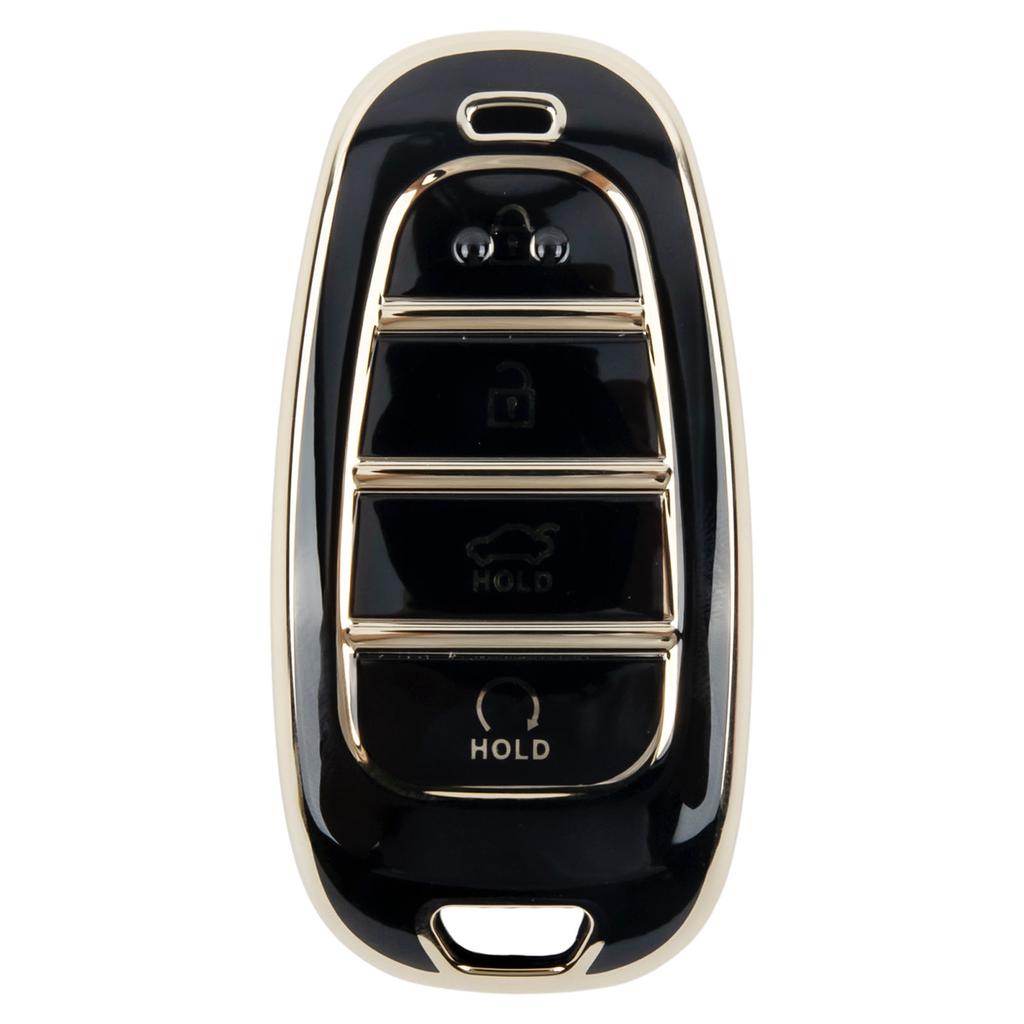 1 STÜCK Fernbedienungsschlüsselanhänger FÜR Tucson Für Hyundai Schale Hülle Abdeckung TPU 1* Schlüsselhülle Schwarz FÜR Santa FÜR Sonata Brandneu