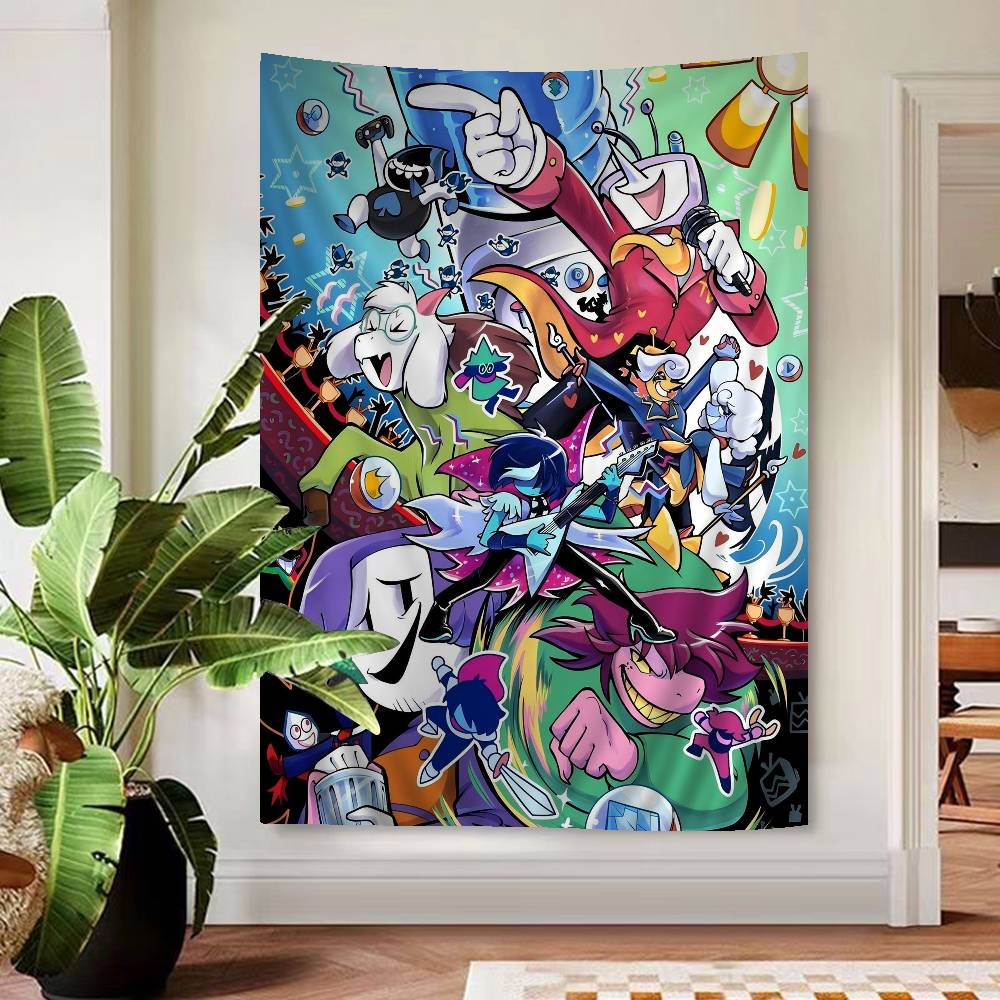 Deltarune Game Colorful Tapestry Wall Hanging Bohemian Wall Tapestries Mandala Wall Hanging Sheets 74x94cm(29x37in)