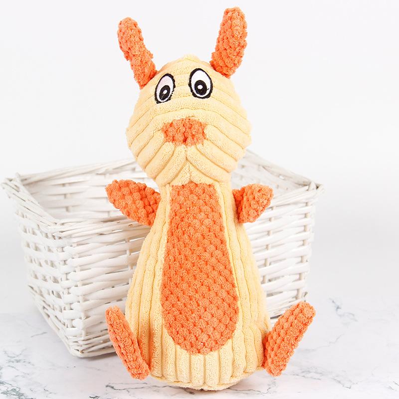 New Pet Plush Cartoon Animal Voice Toy, Dog Bite Resistant Interactive Cat Plush Toy