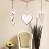 Wooden Heart Shaped Pendant for Indoor and Outdoor Decoration Room Hanging Ornament Handmade Wall Art Accessories