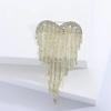 Rhinestone Tassel Brooch Heart Studded Diamond Brooch New Lapel Brooch