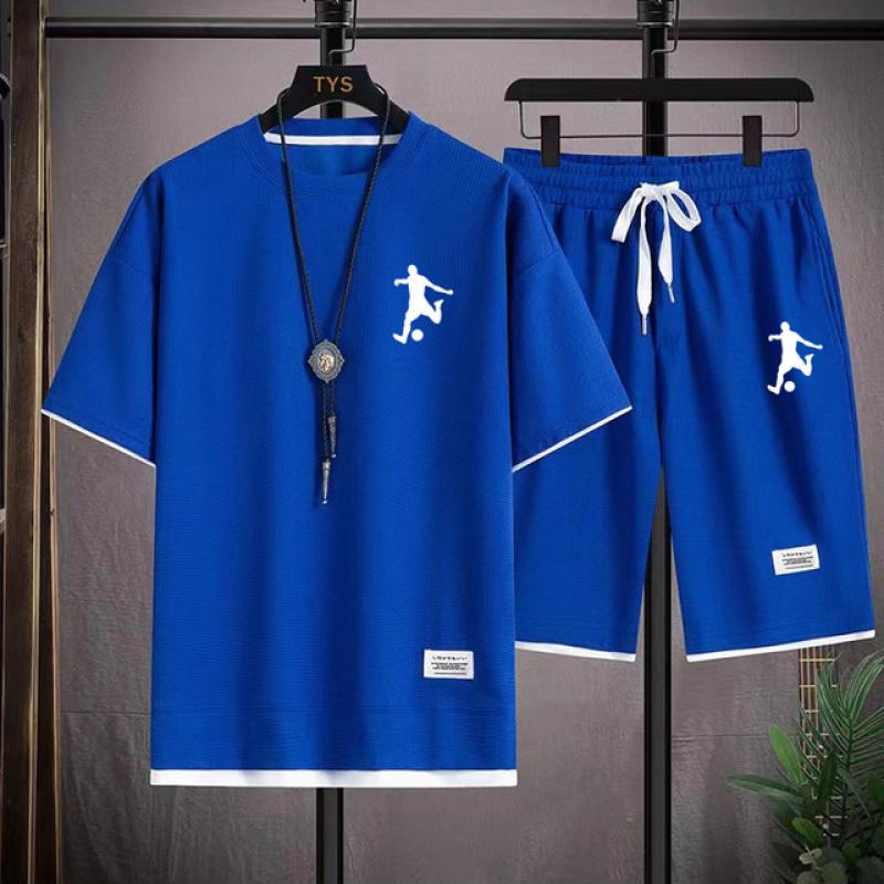 Sommar ny daglig kostym för män. Linnetyg. Casual T-shirt Shorts. Kortärmad modesportkläder i två delar 2023