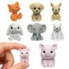 Cartoon Animal Ornament Rabbit Fox Bear Shape Desk Ornament Mini Size Desktop Decoration