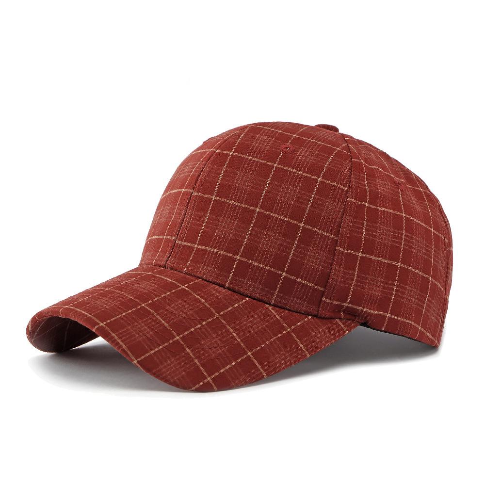 Men's Summer Plaid Baseball Cap Women's Outdoor Sunscreen Hat