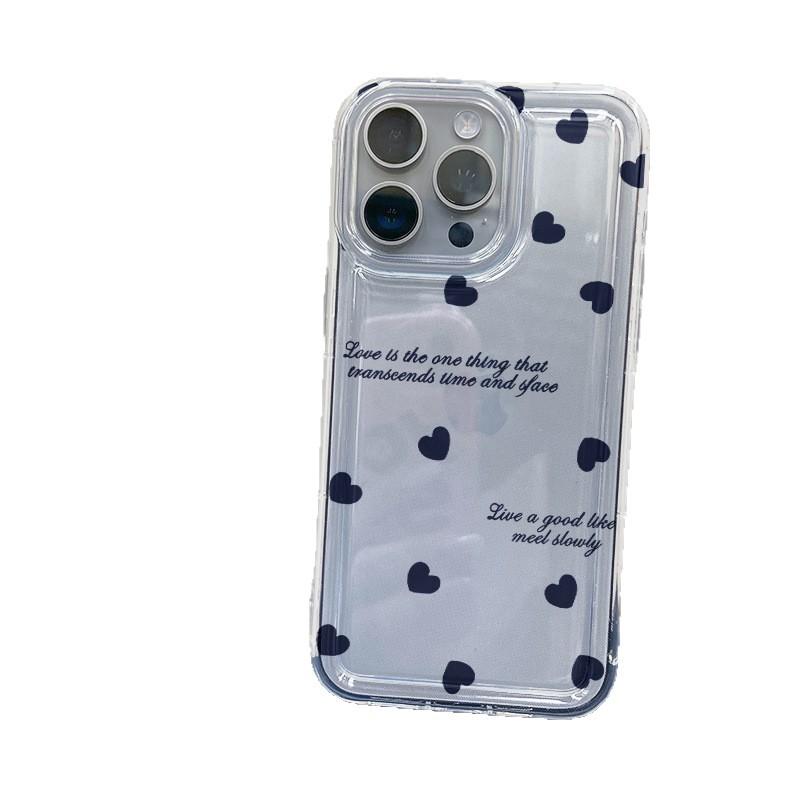 Love English for Apple 15 Mobile Phone Case Iphone12promax Transparent 14/13/11/XR Airbag 16