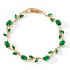 Chic Sweetheart Bracelet: Flower, Leaf & Butterfly Zircon Design - Perfect for Valentine's Day