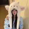 New Winter Cartoon Lamb Thick Plush Hat for Women Keep Warm and Pinch Ears and Move Ear Protection Windproof Hat