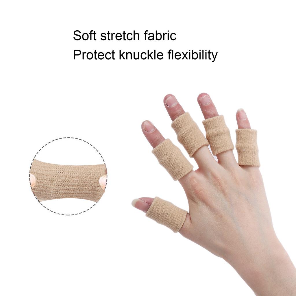 10Pcs Sport Finger Protectors Support Finger Brace Elastic Thumb Sves for Playing Basketball Sports