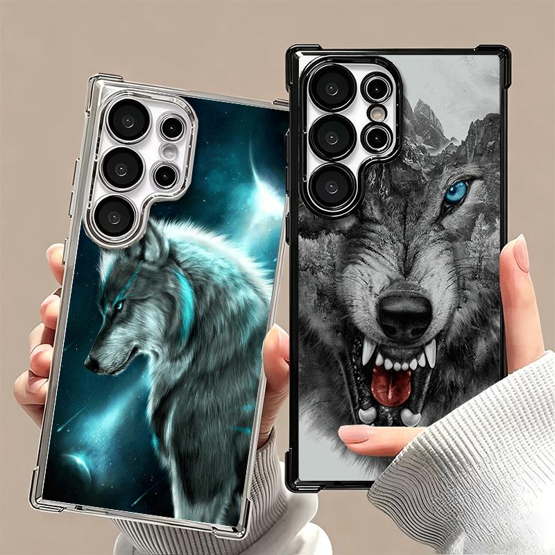 Wolf Moon Animal Soft Phone Case For Samsung Galaxy S26 Ultra S25 Edge S24 FE S23 Plus S22 S21 + S20 Plating Anti-Fall Fundas