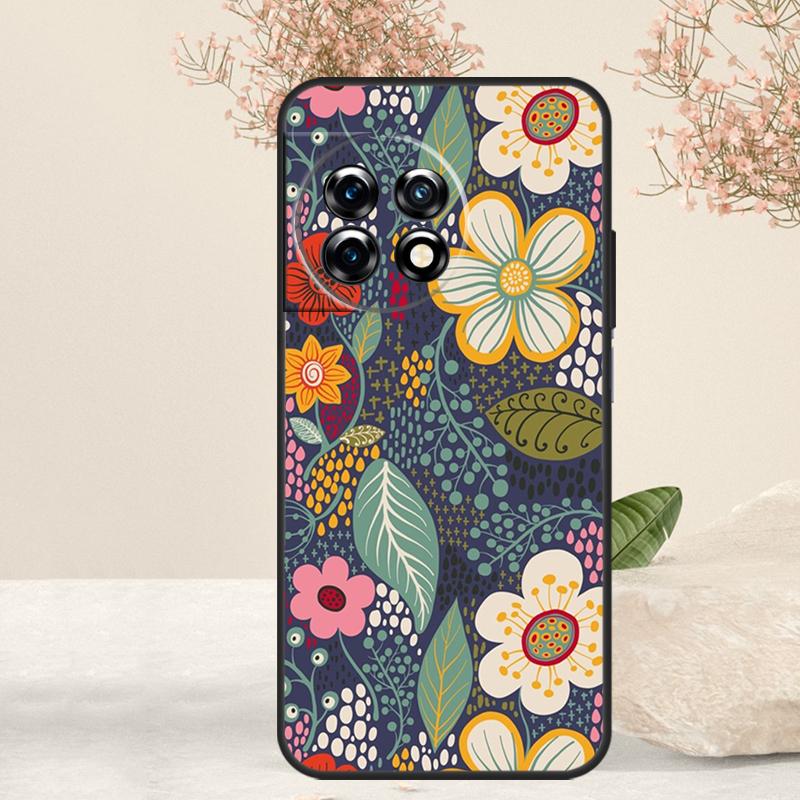 Floral Charm Secret Garden Case For OnePlus 15 R 13 13T 13R 12 12R 11 10T 8T 9 10 Pro Nord 5 CE 4 2 3 Lite N20 N30 Cover