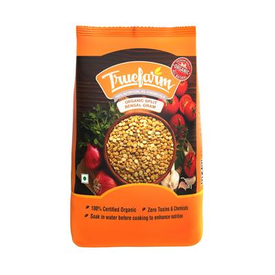 Chickpea (Turkish Peas) (500 G), Organic Split Bengal Gram, Truefarm