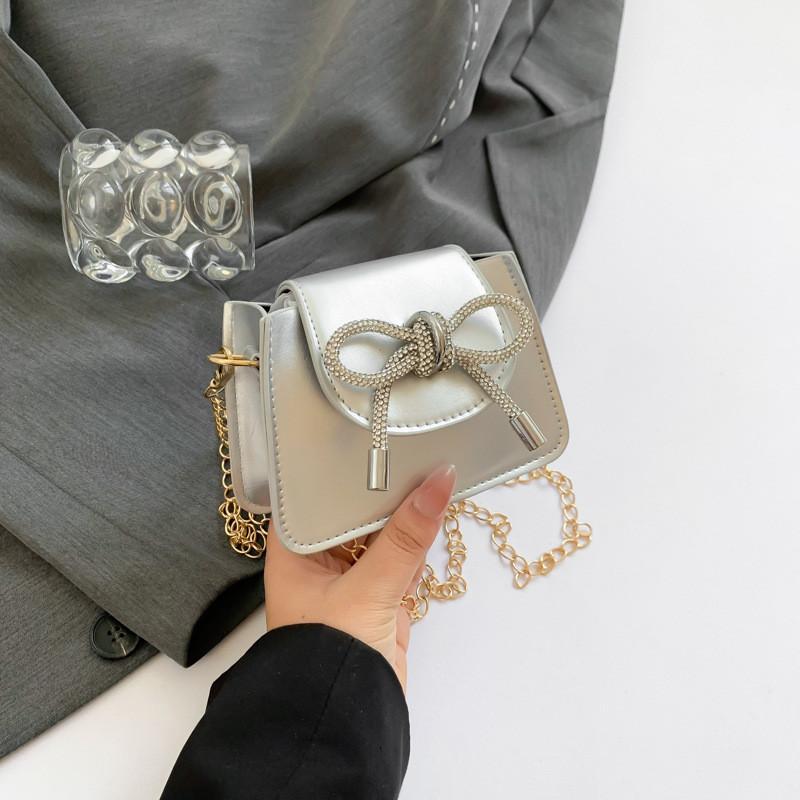 Stilvolle Koreanische Mode Schleife Handtasche Für Damen Lässig Sommer Kleine Quadratische Tasche