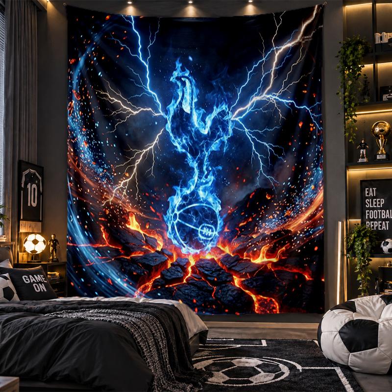 Wall Hanging Tapestry Tottenham Hotspur Print Cloth for Living Room Bedroom Home Decor