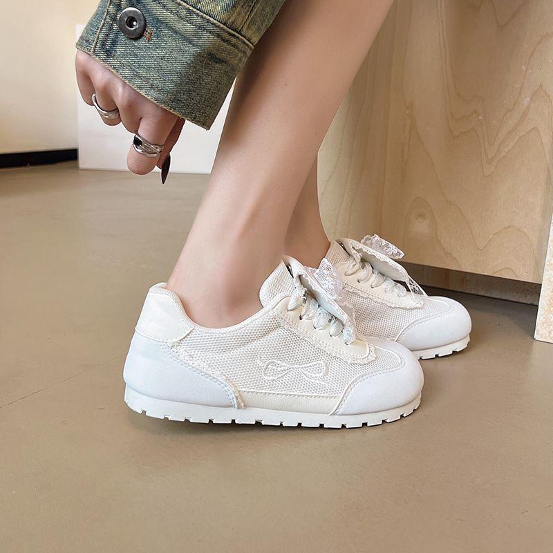 Dopamine thin little white shoes board shoes summer new casual mesh breathable soft sole sports versatile women's shoes